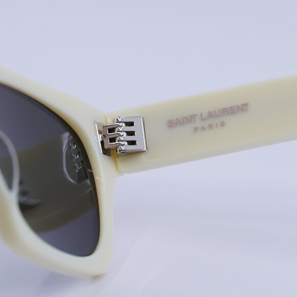 ?️ New Saint Laurent SL402 020 Sunglasses - Ivory Frame, Grey Lenses main image 7